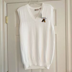West Point Vintage USMA V Neck Pullover Sweater Knit Vest White Mens XL NWT New